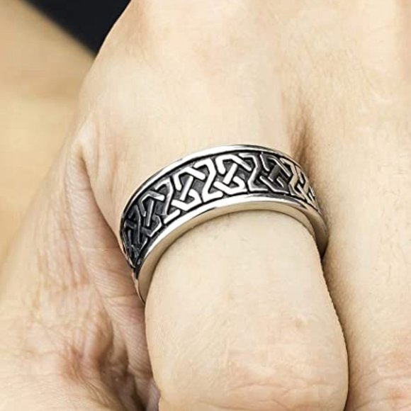 Stainless Steel Celtic Knot Ring - Picture 1 of 4